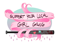 sushicore:   transparent girl gang badges for your blog coming right up!  available as hella cute prints, mugs and stuff on Society6 and on Storenvy as stickers     brutal art&lt;3