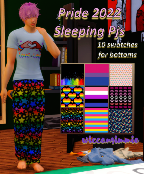 wiccansimmie: Pride 2022 Sleeping Pjs!MalesTeen-Adults10 SwatchesHappy Pride Month and hope you all 