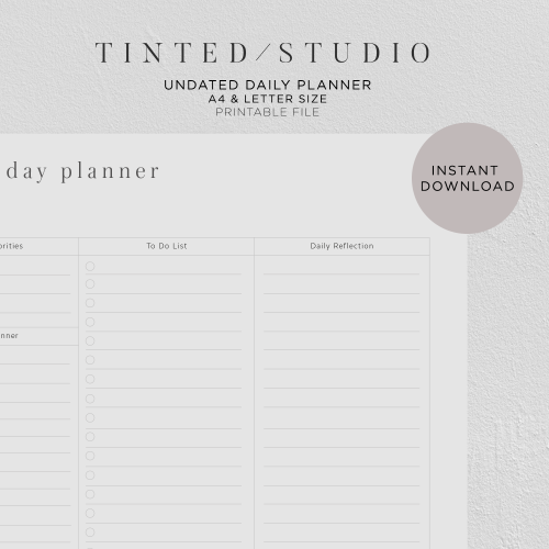 Undated Day Planner