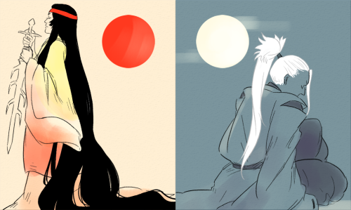 The Sun and the Moon (drawn for fe_69min theme &ldquo;Mythology&rdquo;)