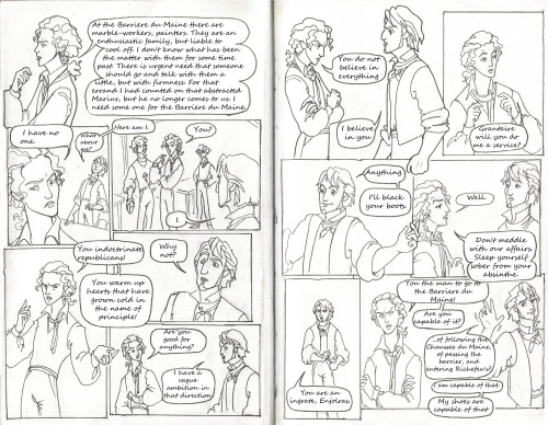 Enjolras and his Lieutenants, contuniation. Should I say how much of enjoyement it was to draw this?