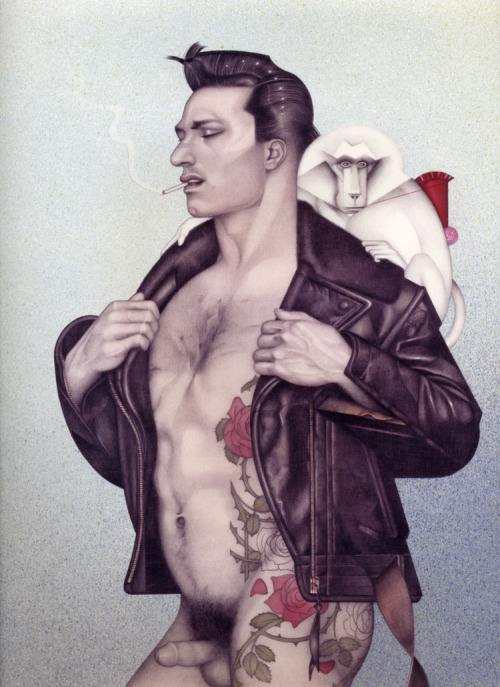 langoaurelian: Hard StuffApprox. 1985 ~ Mel Odom  This drawing was created in the early 80s as a ‘voodoo’ cleansing image, after my dramatic breakup with it’s subject; artist Joe Morocco. When completed I put it away for many years and didn’t