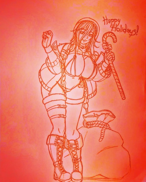 #sketch #art #drawing #happyholidays Happy Holidays! Here&rsquo;s some cheesecake. #girl #santagirl 