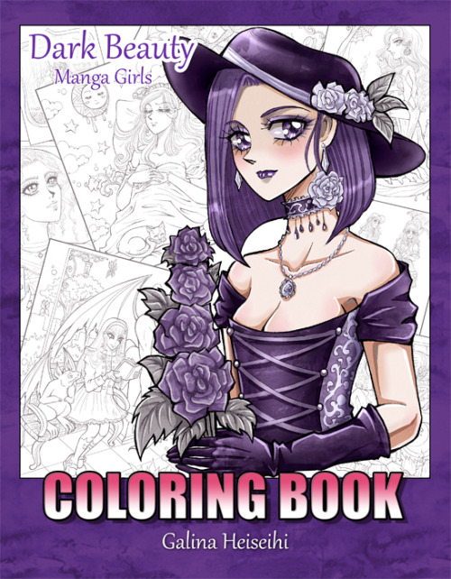 I have just finished working on my second coloring book. “Dark Beauty” available on Amaz