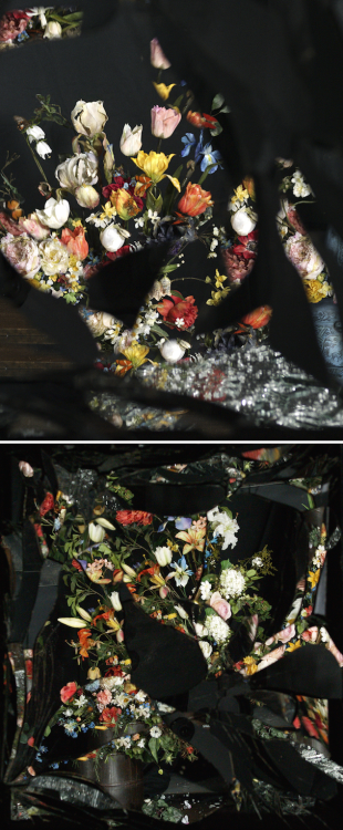 culturenlifestyle:  Lush Flower Bouquet Reflected on a Broken MirrorIsraeli photographer Ori Gersht creates a psychedelic photography series, which includes an unconventional tool: a broken mirror. Entitled, On Reflection, the series uses plastic and