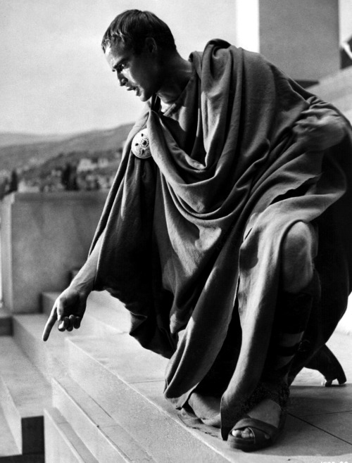 wehadfacesthen: Marlon Brando as Mark Antony in Julius Caesar  (Joseph L. Mankiewicz, 1953) &ld