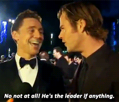 sterek-is-gayer-than-barrowman:  thorlokid:  x  I can honestly hear Tom’s laughter