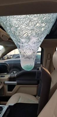 sixpenceee:  Hail that fell through a sunroof (Source)