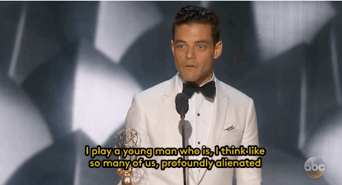 refinery29:  Rami Malek dedicates his Emmy to the Elliots out thereGifs: Emmys on ABC