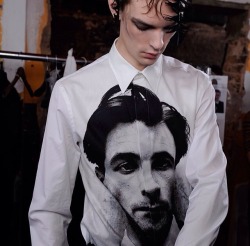 the-widows-of-culloden:  Backstage at Alexander McQueen AW 2014 Menswear 