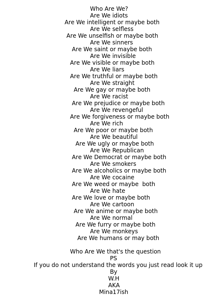 Who Are We 