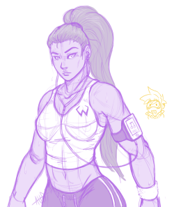 bearproblem:  I haven’t learned to draw the characters yet, so casual widowmaker to just chill / zone out to 