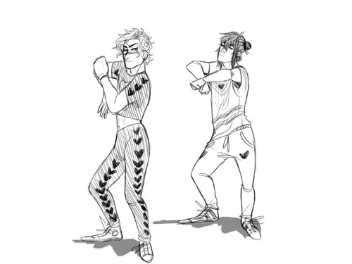 Some dance poses with my OCs Jasper and Julian ! I made 15 different ones&hellip;.