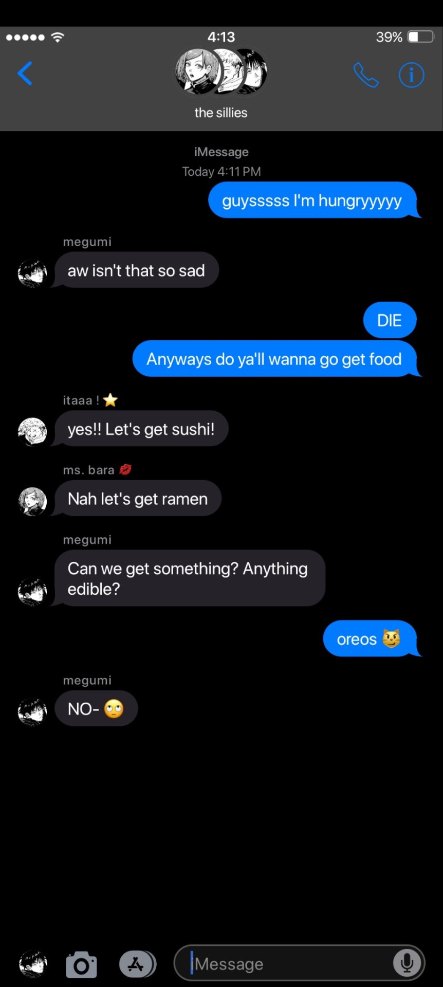 A Groupchat With Megumi, Yuji And Nobara!