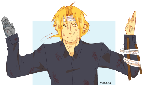 roymaes:“The boy who can perform alchemy without a transmutation circle… Edward Elric… the Fullmetal