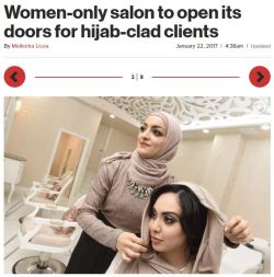 choochofcolor:  thetrippytrip:  The man-free sanctuary will offer up a range of typical beauty services such as hair, waxing, facials and manicures and pedicures, while providing unique services like henna and halal nails and eyebrow shaping.   “We