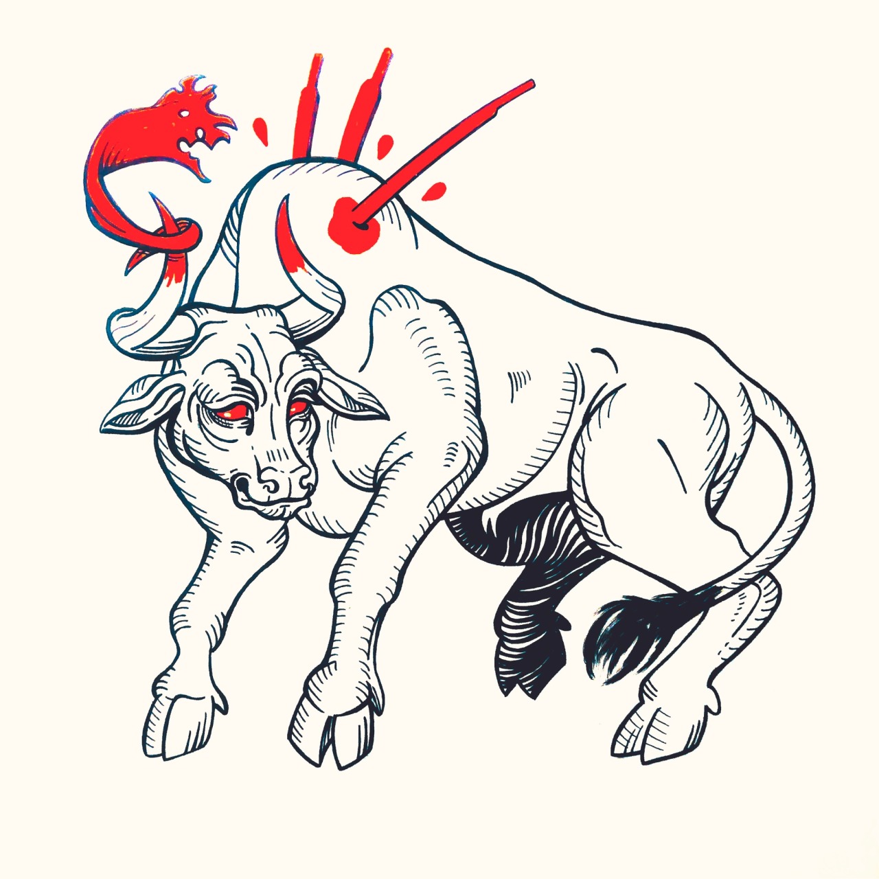 Bull Tattoo Design Stock Illustration - Download Image Now - Abstract, Art,  Art And Craft - iStock