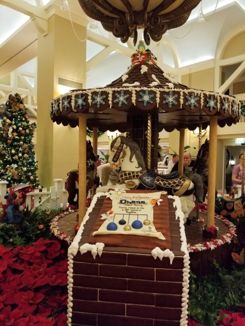 Gingerbread displays at the Deluxe resorts in Walt Disney World.