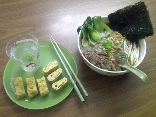 I made ramen tonight (for the first time ever)!I was planning to make soft boiled eggs to go with it