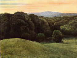 huariqueje:  Sunset. Park Vienna  -    Wilhelm August Theodor Steinhausen  1897 German 1846-1924 