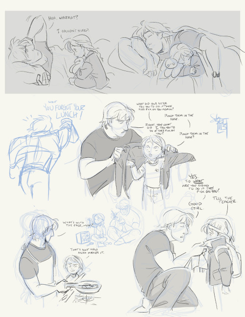 comickergirl:  Doodles from the ‘Anna and Kristoff are much older than Elsa’ AU.
