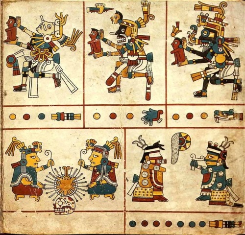 signorformica:The Aztec Codex Fejérváry-Mayer. One of the rare pre-Hispanic manuscripts that have survived the Spanish c