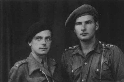 Peter Lake (left) and Jacques Poirier, SOE agents in France, 1944.