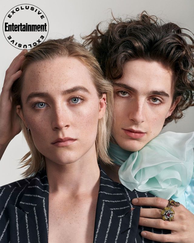 Saoirse Ronan and Timothee Chalamet for Entertainment Weekly