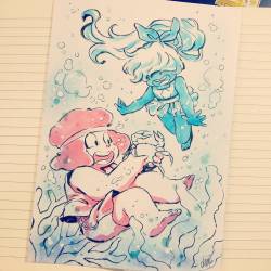 nagai13:  “Ruby e Sapphire na praia”