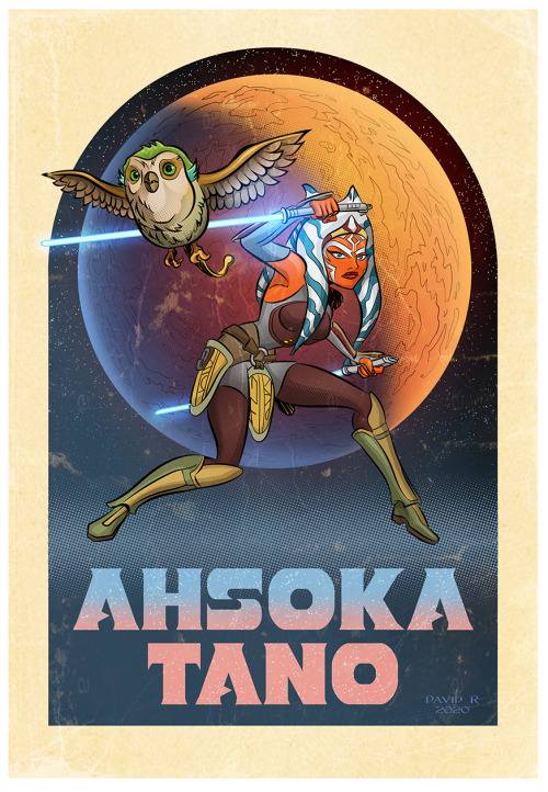 Ahsoka Tano with Morai bird. This was a take on one of Ralph McQuarrie&rsquo;s early concept Star Wa