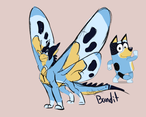 Bluey Characters As Wings Of Fire Dragons