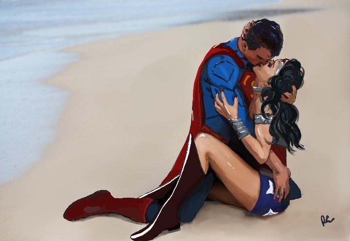 hellyeahsupermanandwonderwoman:  #Superman #WonderWoman #Love #Kiss“It is the passion