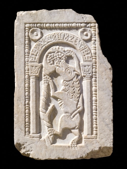 thegetty:This is a “closure slab,” which would have been placed in a Byzantine church at the base of