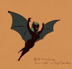 Concept for one of the main characters, in bat form, from short