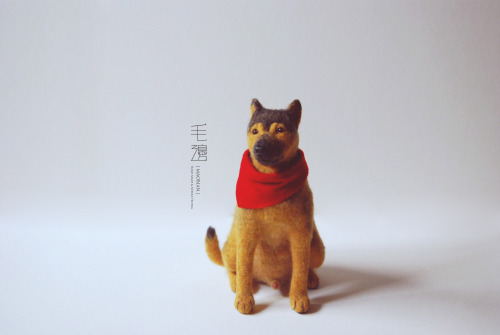  ▋Mixed Breed Dog ( custom-made order )Sculpture approximately 9.5 x 12 x 18 cm （ including the tail