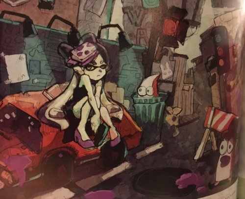 askvincent: // So @rexrandomex pointed out that callie in the art book is holding a real handgun and not just some cheap plastic splatting gun…. could this be a nod to those callie gifs!? food for thought 