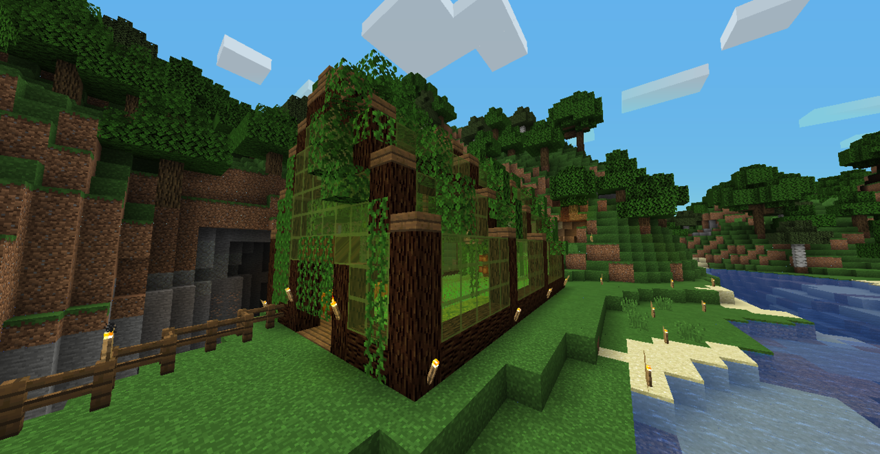 Minecraft House Inspiration So Heres The Greenhouse I Built Not My Design But
