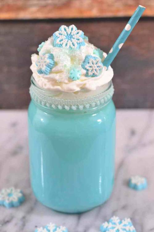 Disney’s Frozen White Hot Chocolate
Ingredients• ½ Cup White Chocolate Chips
• 1 ¾ Cup Milk
• ¼ TSP Vanilla Extract
• Neon Blue Food Coloring, regular blue will work fine if neon blue is not available
• Whipped Cream
• Frozen Inspired...