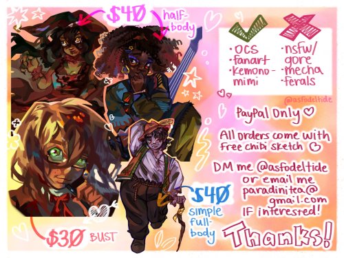 friendlyrun: commissions open!All the information is here as well as some extra examples-paypal only