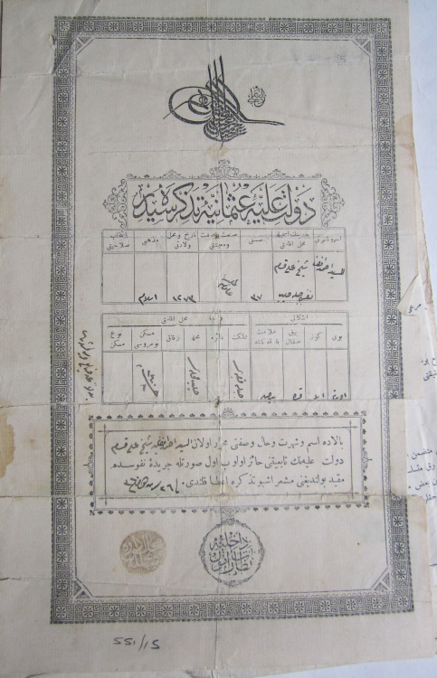 This is a &ldquo;nüfus tezkeresi&quot; or identity card containing all the necessa