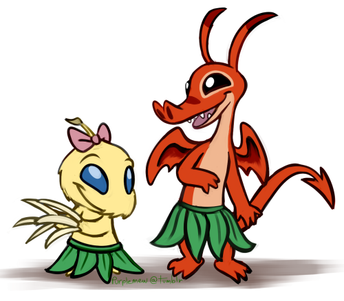 purplemew:plokster said:For a request, could you do Melty and Clip from Lilo and Stitch hula dancing
