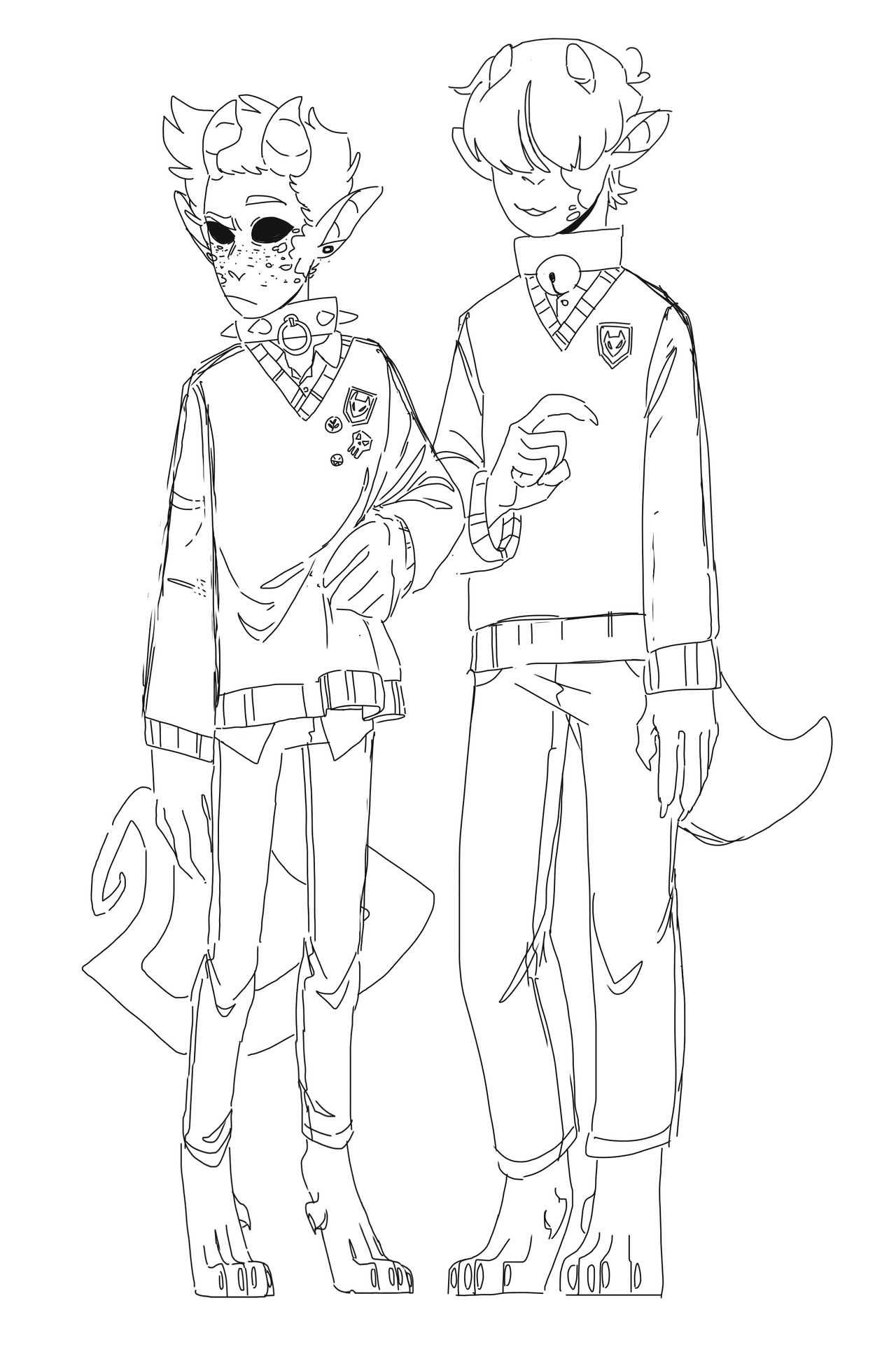 yellowcat3000:  Monster au + School au