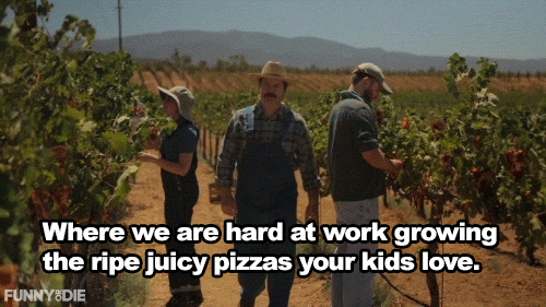 tastefullyoffensive:Video: Nick Offerman Shows Off His Pizza Farm