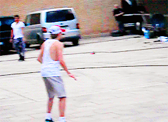 kryptoniall-deactivated20150613:  Niall playing ball in the Barcelona venue. x 