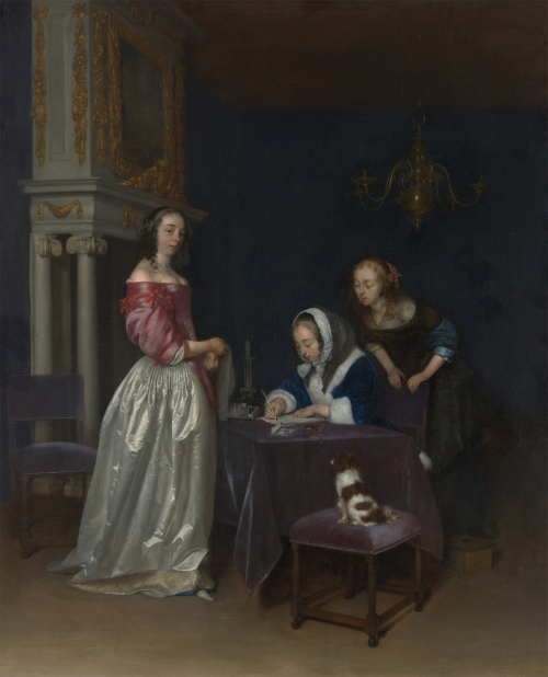 Gerard ter Borch  -  Curiosity Dutch, 1617-1681 Oil on canvas