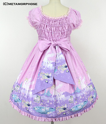large-to-plus-size-lolita: Metamorphose- Twinkle Journey Puff Sleeve OP