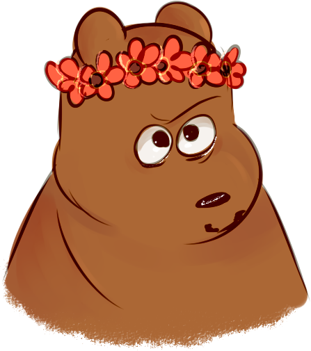 wbbbrothers:     voidvarmit said: could you draw all the bears wearing flower crowns?