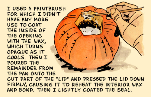 schweizercomics:Figured that so long as I’m trying my hand at making pumpkinshine this year, I may a