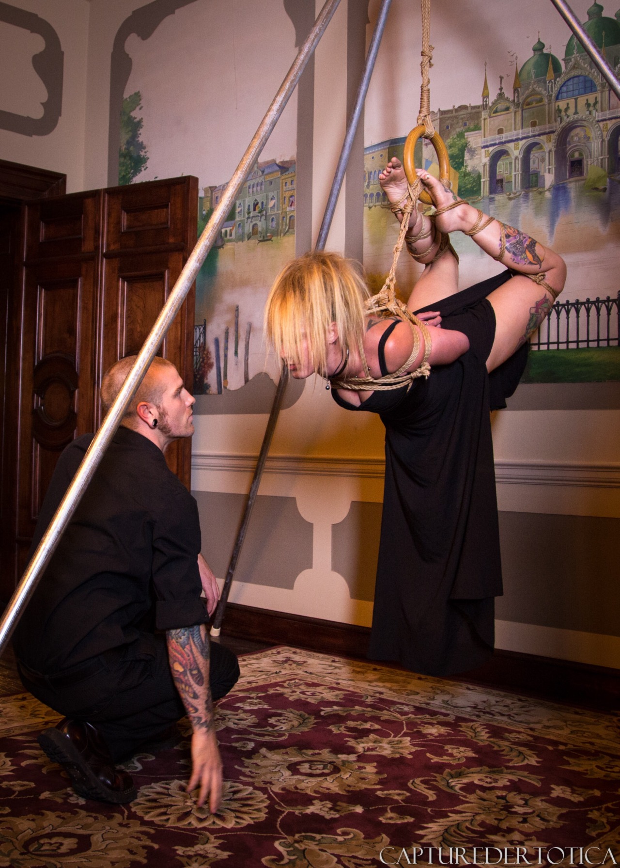 lilithinrope:  On set of satisfaction with @fred-rx, images by capturederotica. Going