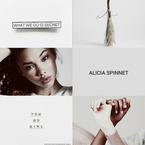 Hogwarts: students of colour; [x] Angelina JohnsonAlicia SpinnetDean ThomasLee JordanParvati PatilPa